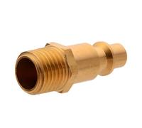 plumbify store Ensemble de raccords rapides en laiton massif de 1/4 pouces, 5 pièces, raccords de connecteur de tuyau d'air, prise NPT, bouchons femelles et mâles, pièces pneumatiques