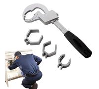 Plumbing Wrench, Adjustable Basin Wrench Tool, Tight Space Sink Wreench Adjustable Spanner Durable Heavy Duty Plumbing Tool Long Reach Handle Repair Equipment For Pipe Kitchen Home Hotel Dorm Bathroom