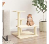 Plumbpyr Arbre à chat avec colonnes en sisal et peluche douce, hauteur 61 cm, tour d'escalade avec plateforme, grotte et surface de couchage, idéal comme lieu de repos et entretien des griffes pour