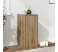 Plumbpyr Armoire à chaussures en chêne Artisan 32 x 35 x 70 cm avec 5 compartiments, porte et plateau supérieur pour couloir, couloir, garde-robe et rangement sans poussière