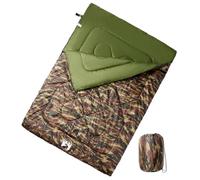 Plumbpyr Sac de couchage double avec oreiller pour adultes camping et randonnée 3-4 saisons imperméable léger avec fermeture éclair et capuche idéal pour l'extérieur, le trekking et les voyages