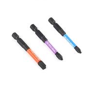 Plumdrop 3 pièces Embout de Tournevis croisé FPH1 FPH2 FPH3 65mm tête de lot électricien Outil électrique Haute dureté Embout de Tournevis