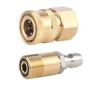 Plumdrop Buse en cuivre de 6,35 mm à connexion rapide M18 x 1,5 adaptateur de nettoyeur haute pression pour lavage de voitures adaptateur de nettoyeur anti-déformation