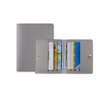 Plumdrop Porte-cartes de crédit bancaire ultra fin en PU multi-fentes pour femmes et hommes avec boucle