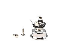 Plumdrop Support de plaque de prise jack pour guitare électrique Chromé 6,35 mm