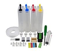 Plumdrop Système d'alimentation en continu pour imprimante à jet d'encre, couleurs universelles, kit de recharge d'encre pour réservoir de remplacement pour imprimante