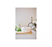 PLUME Cocotte ovale BEKA Fonte Aluminium Revêtue céramique crème D31