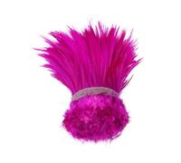 Plume de coq naturelle, 100 pièces/lot, Plume de décoration, accessoire de couture, 4 à 6 pouces, plumes de faisan for l'artisanat, vente en gros(Rose red)