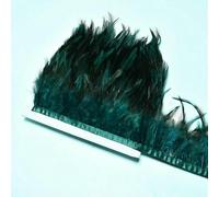 Plume de faisan noire 300 cm, garniture de couture, plumes de fête, bricolage, ruban de plumes de mariage, artisanat, décoration d'intérieur, accessoires 4-6 pouces, vert foncé