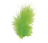 Plume Duvetée, Vert Clair, 10 - 15 Cm, 15 Pièces