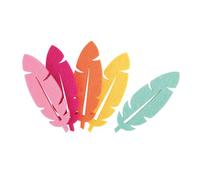 Plume En Feutrine Jaune Orange Fuschia Bleu 10cm 10 Pièces