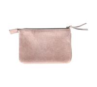 PLUME Petite Pochette 2 compartiments en Daim irisé 13x9cm - Cuivre