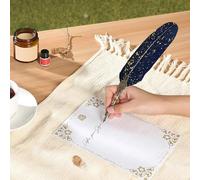 Plume Sergent-Major et Encrier,Outil d'Écriture Ancien et Traditionnel | Stylos pour Prise de Notes et Correspondance Manuscrite - pour Écrivains Artistes Étudiants Enthousiastes d'Histoire et Profess