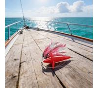Plume Trolling Jupe Thon Leurre pour Big Game Bateau Pêche Faux Appât avec Effet Lumière UV et Crochet Acier Battement Plat Battement Tête Aile Design Dynamique pour Surfa