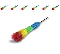 Plumeau antistatique en fibres et poils synthétiques | Lot de 6 | Spécial ménage poussière | Multicolore 40/60 cm | Nettoyage dépoussiérage meubles | Kibros 104850x6