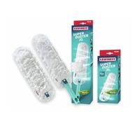 Plumeau avec housse de rechange Leifheit Superduster XL 41254, 2x housse en microfibre 360° lavable,solution écologique &