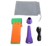 Plumeau d'air électrique, Ventilateur Turbo portatif, Rechargeable, Efficace, pour Clavier d'ordinateur, extérieur, Voiture, Maison, Portable (Orange)