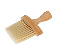 Plumeau de Barbier, Brosse de Barbier, Plumeau de Cou, Poils en Nylon, Plumeau de Cou de Style Simple avec Manche en Bois, Brosse de Barbier pour la Coupe de Cheveux