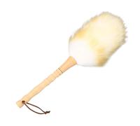 Plumeau de Brosse de Nettoyage de Piano, Plumeau Multifonctionnel de Laine D'agneau de Poignée en Bois pour le Piano de Table de Stores (longue poignée)