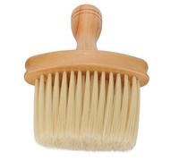 Plumeau de Coupe de Cheveux, Brosse de Barbier, Plumeau de Cou, Poils en Nylon, Plumeau de Cou de Style Simple avec Manche en Bois, Brosse de Barbier pour la Coupe de Cheveux
