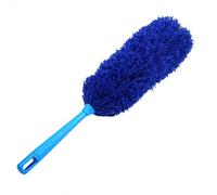 Plumeau dépoussiérant Outil anti-poussière en microfibre douce avec Adsorption électrostatique 56cm Outil de nettoyage lavable flexible anti-statique De Voiture De Maison(Bleu foncé)