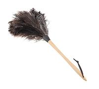 Plumeau en Plumes d'Autruche, 57cm, Manche en Bois, Lavable, Non Électrostatique, Doux, pour Nettoyage Maison