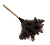 Plumeau en Plumes d'autruche avec Manche en Bois Naturel - Noir - 50 cm