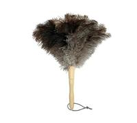 Plumeau en plumes d'autruche fait à la main avec manche en bois, plumeau Ostrich Feather Duster, longueur 30 cm (30 cm)