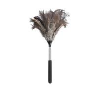 Plumeau en plumes d'autruche naturelles et duveteuses avec poignée en métal rétractable Idéal pour la maison, la voiture, le bureau