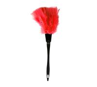 Plumeau en plumes de dinde rouge, outil de dépoussiérage, brosse à main en plumes douces pour nettoyer les meubles, les intérieurs de voiture, les étagères