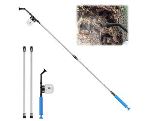 Plumeau en poudre de terre de diatomée - 42 cm - Avec longueur réglable - Pulvérisateur à pression pour plantes - Pulvérisateur multi-usages pour l'intérieur et l'extérieur