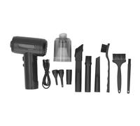 Plumeau et aspirateur à air comprimé portatif avec lumière LED - 3 vitesses - Souffleur de poussière électrique 50 000 tr/min avec chargement USB C pour l'électronique de bureau