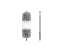 Plumeau Extensible Brosse à poussière Extensible en Microfibre, Outil de Nettoyage des espaces, Brosse rétractable for Meubles Voiture, Outils ménager(Gray-White-250CM)