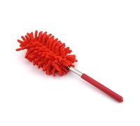 Plumeau Extensible Brosse de Nettoyage for Maison, Voiture, climatiseur, Meubles, Volets, Outil Lavage télescopique, récurage, dépoussiéreur, plumeaux(Red)