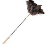 Plumeau extensible en forme d'autruche - 31 - 109,2 cm - Réglable - Manche long naturel - Pour nettoyer les plumeaux - Plumes réutilisables Cei