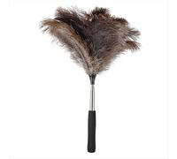 Plumeau extensible en plumes d'autruche, manche de 43 à 114 cm, réutilisable pour le nettoyage des ventilateurs de plafond