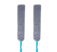 Plumeau extensible, outil de nettoyage rétractable pour hauts plafonds et sous le lit, baguette en microfibre douce avec brosse électrostatique, dépoussiérant lavable pour nettoyage des espaces de