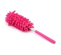 Plumeau Extensible Plumeau allongé en Acier Inoxydable, plumeau Chenille, télescopique Multifonctionnel for la Maison, 1 pièce(Rose Pink)
