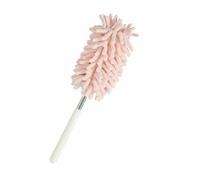 Plumeau Extensible Plumeau télescopique en Microfibre for Le Nettoyage de la Maison, dépoussiérage Acier Inoxydable, Brosse à poussière Multifonction for des plafonds(Pink)