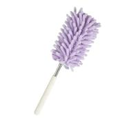 Plumeau Extensible Plumeau télescopique en Microfibre for Le Nettoyage de la Maison, dépoussiérage Acier Inoxydable, Brosse à poussière Multifonction for des plafonds(Purple)