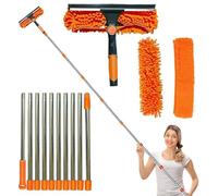 Plumeau long pour plafonds hauts | Extracteur de toile d'araignée avec manche long - Dépoussiéreur multifonction pour ventilateur de plafond, abat-jour et