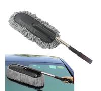 Plumeau Microfibre Lavable Télescopique, Brosse Voiture Lavage Extérieur Anti Rayure, Poignée Extensible Pour Le Nettoyage, Pour Tableau De Bord De Voiture, Moto, Tableau De Bord, Grille D'aération