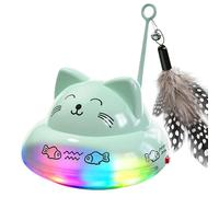 Plumeau Mobile pour Chat - Jouet Automatique Intelligent | à Capteur Électrique pour se Divertir Seul | Plumeau Interactif d'Intérieur | Jouet en Forme de Chat Mignon avec Lumières et Musique