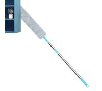 Plumeau multi-surfaces - Tige extensible étroite, brosse plate lavable, tampon de nettoyage flexible, nettoyant sous les appareils | Étagère murale de plafond propre, idéale pour enlever la poussière