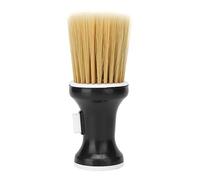 Plumeau pour cou de 14 cm avec distributeur de poudre, poils en nylon doux, fournitures de barbier (Noir)