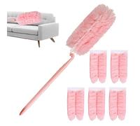 Plumeau pour nettoyage - Baguette de dépoussiérage pliable pour meubles | Tête réglable Outil portable pour clavier, lit, voiture, maison, bureau, ordinateur, appartement, sol, plafond, fenêtre et