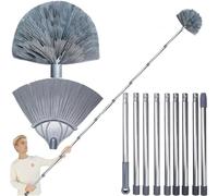 Plumeau pour Toile d'araignée de 0,9 à 4,3 m avec Tige d'extension // Brosse de Nettoyage de Toile d'araignée de 6,1 m de Haut pour Nettoyage extérieur et intérieur