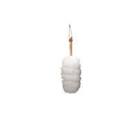 Plumeau Poussière Plumeau en fibre facile à nettoyer, adsorption électrostatique, accessoires de nettoyage ménager, nettoyage intérieur de voiture, manche en bois, plumeau en fibre(WHITE)