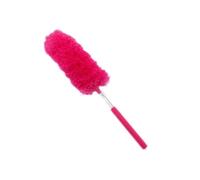 Plumeau Poussière Plumeau long télescopique, plumeau électrostatique, brosse rétractable, portable, mini, résistant, lavable(Red)