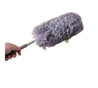 Plumeau Poussière Plumeau long télescopique, plumeau électrostatique, brosse rétractable, portable, mini, résistant, lavable(Gray)